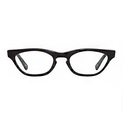 Petite black cat eye glasses with keyhole bridge - handmade in California.