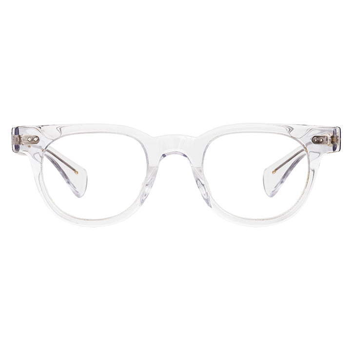 Classic mens glasses in crystal clear, made in USA.