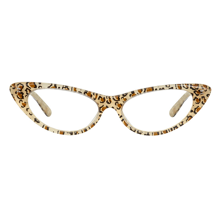 Leopard print cat eye glasses made in USA