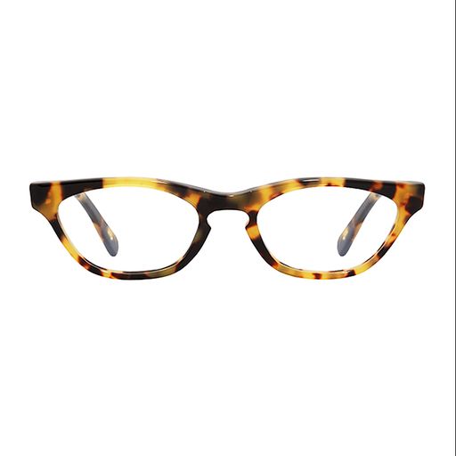 Narrow face cat eye glasses for petite face in Tokyo Tortoise.
