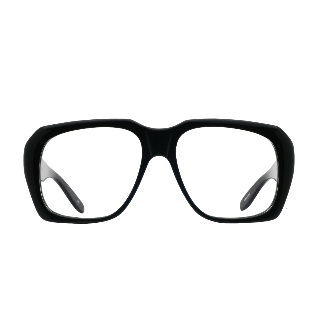 Bold thick black eyeglasses made in USA.