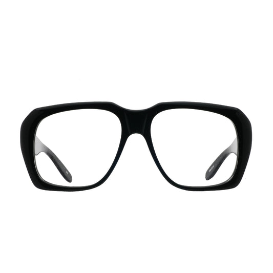 Bold thick black eyeglasses made in USA.