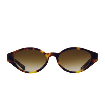 Oval shape, handmade 90s tortoise sunglasses.