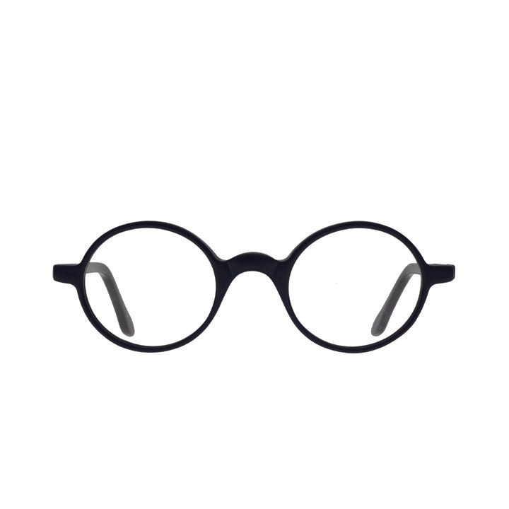 Perfectly round black glasses for petite or narrow face.
