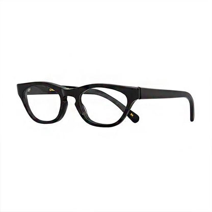 Side view of black cat eye glasses for petite narrow face.