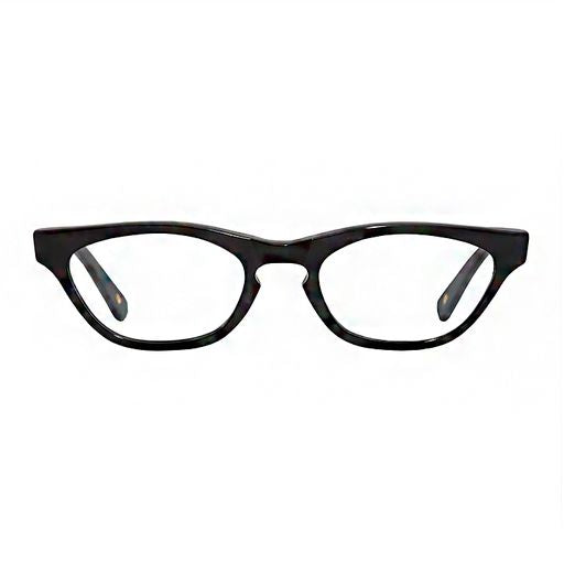 Petite black cat eye glasses with keyhole bridge - handmade in California.