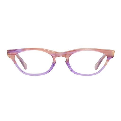 Petite cat eye frames in purple and pink. Glasses made for small face, narrow or petite size.