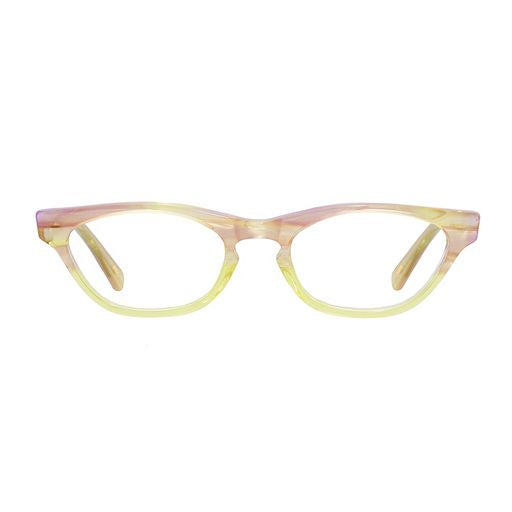 Bright colorful womens glasses for petite face.