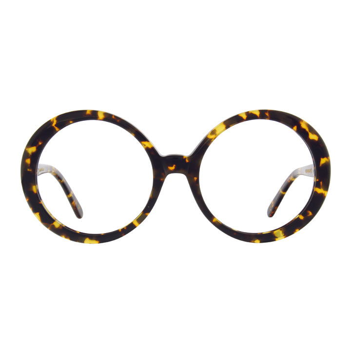 Mary J Large Round Glasses with Curves Tokyo Tortoise