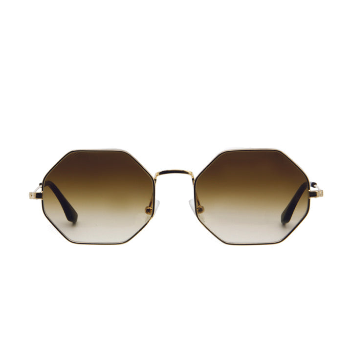 Fortress Octagon Shape Glasses Prescription Ready Gold