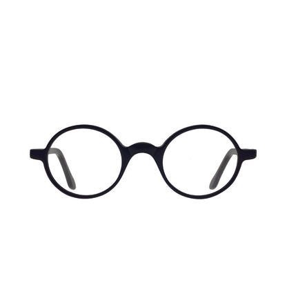 Perfectly round black glasses for petite or narrow face.
