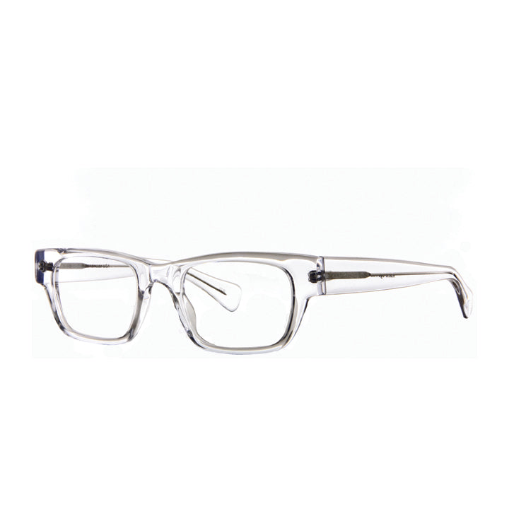 Men's clear eyewear with no branding - made in California
